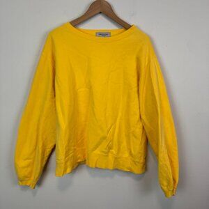 VTG Non Fiction Active Tiger Brand Crew Neck Sweatshirt Mens XL bright yellow